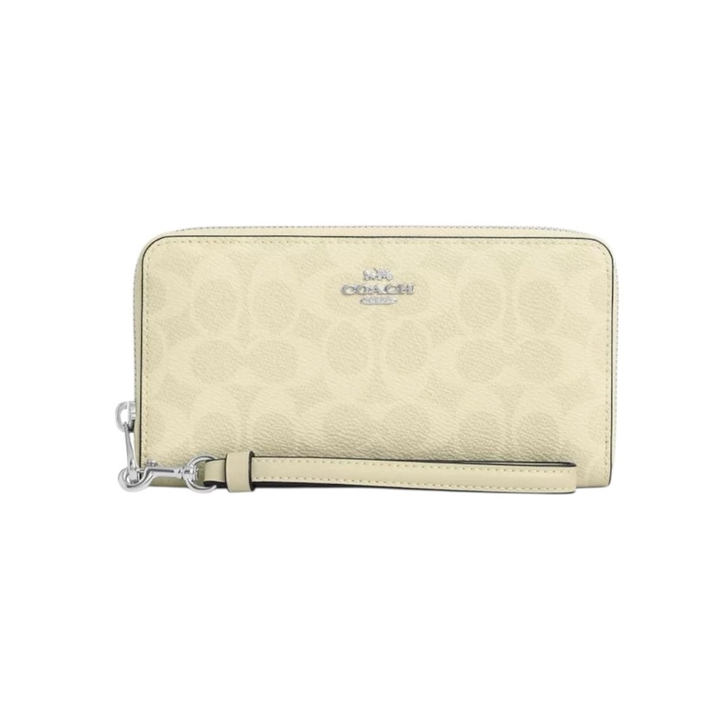 Women’s Long Zip Around Wallet In Signature Canvas - Picture 1 of 5
